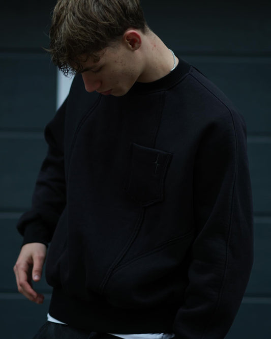 Luminous "ARTE" crewneck black